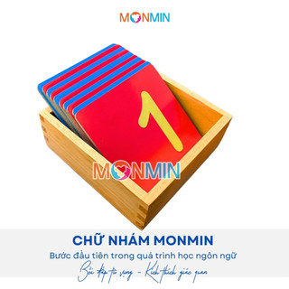 Số nhám - Bộ 10 số MONMIN (Montessori Sandpaper Numbers)