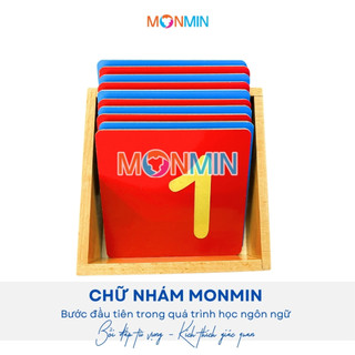 Số nhám - Bộ 10 số MONMIN (Montessori Sandpaper Numbers)