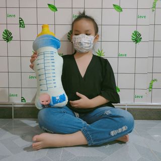 GỐI ÔM CHO BÉ SƠ SINH HÌNH BÌNH SỮA (45cm)