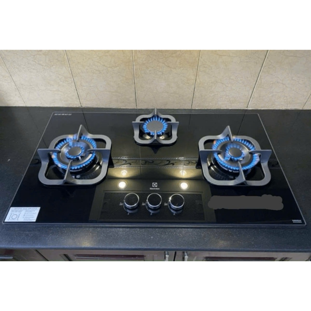 Bếp ga âm Electrolux EHG8321BC 3 lò-Chính Hãng Mới 100% fullbox BẢO HÀNH 2 NĂM TẠI NHÀ