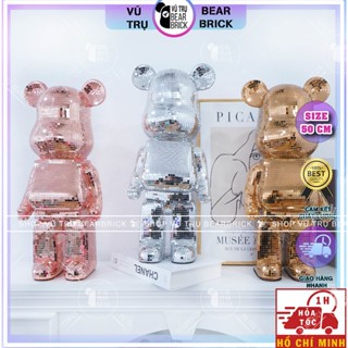 Mô Hình Tượng Gấu Bearbrick Bling Decor Trang Trí Nhà Cửa Showroom - Size 50 cm