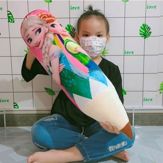 GỐI ÔM CÔNG CHÚA ELSA HỒNG (60cm) [KÈM QUÀ TẶNG]