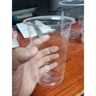 [Kiện 1000 cái không nắp] Ly nhựa 500ml HUNUFA (bao đỏ), sử dụng nắp đường kính 95mm - ly dầy, cứng cáp.