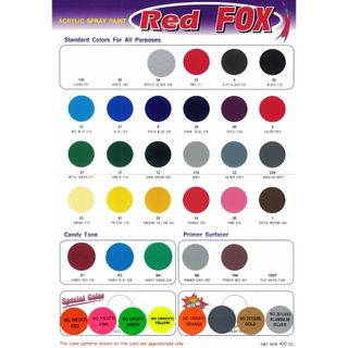 Hỏa tốc- sơn xịt, sơn lót, sơn bóng, sơn đen, sơn trắng, sơn bạc Red FOX - Thái Lan