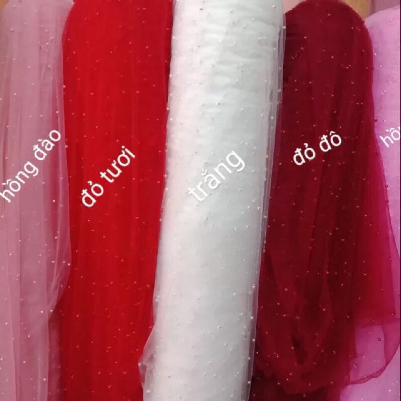 Voan lưới đính hạt (giá 70k/1m)