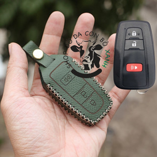 Bao da chìa khoá Toyota Corolla Cross, Camry 2019-2024, Altis 2022-2025 handmade da thật, Corola Cross 010 MS2