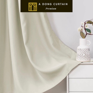 Rèm vải trắng kem đơn sắc, rèm cửa sổ, cửa chính, khách sạn, spa, có may theo yêu cầu - Xưởng Rèm Á Đông
