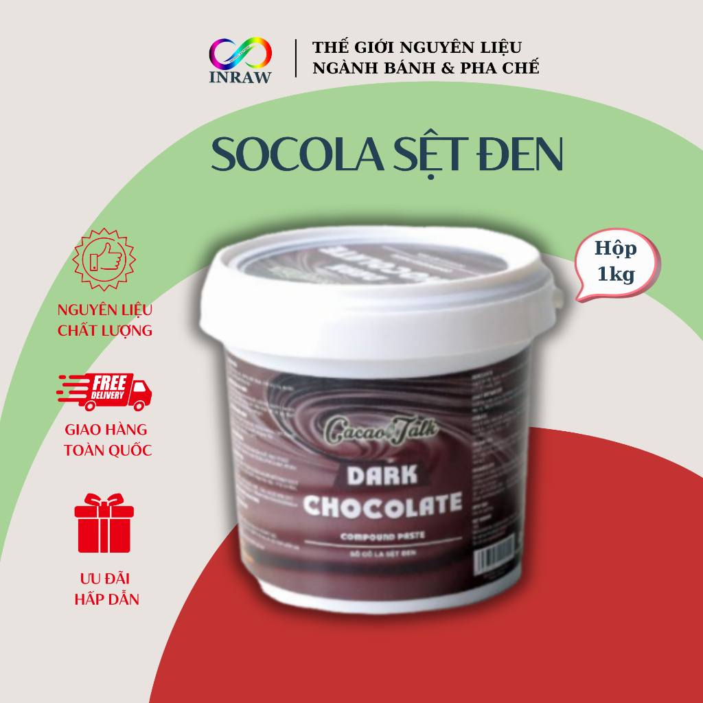 Socola sệt Đen hiệu Cacao Talk hộp 1kg