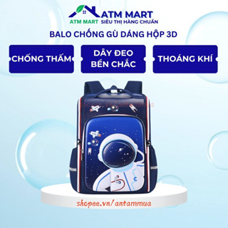 Balo Chống Gù 3D Nổi, Cặp Chống Gù Chống Nước Học Sinh Tiểu Học Lớp 1 Đến Lớp 5 Mẫu Bé Trai Bé Gái