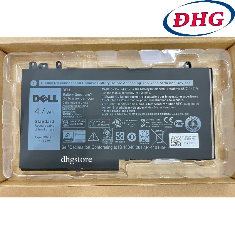 Pin laptop Dell Latitude 5270 E5270, 5470 E5470, 5570 E5570, Precision 3510 NGGX5, 47Wh