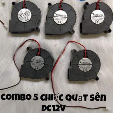 Combo 5 quạt sên - quạt ly tâm DC 12v