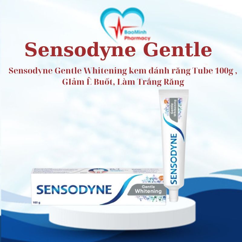 [ Chính Hãng ] Sensodyne Gentle Whitening kem đánh răng, GIảm Ê Buốt, Trắng Răng Tự Nhiên Tube 100g