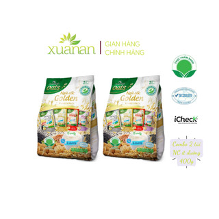  Combo 2 túi Ngũ Cốc Golden  Variety Pack  Xuân An  ít đường  400G {25g*16 gói} 