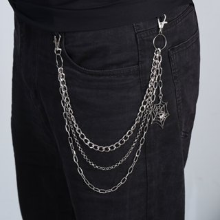  Vòng dây xích đeo thắc lưng quần váy nam nữ mạng nhện 3 lớp 