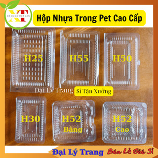 100 Hộp Nhựa Trong Pet H30 , H50 , H55 , H25 Đựng SuShi , Cơm Cuộn , Thực Phẩm , hộp nhựa cao cấp