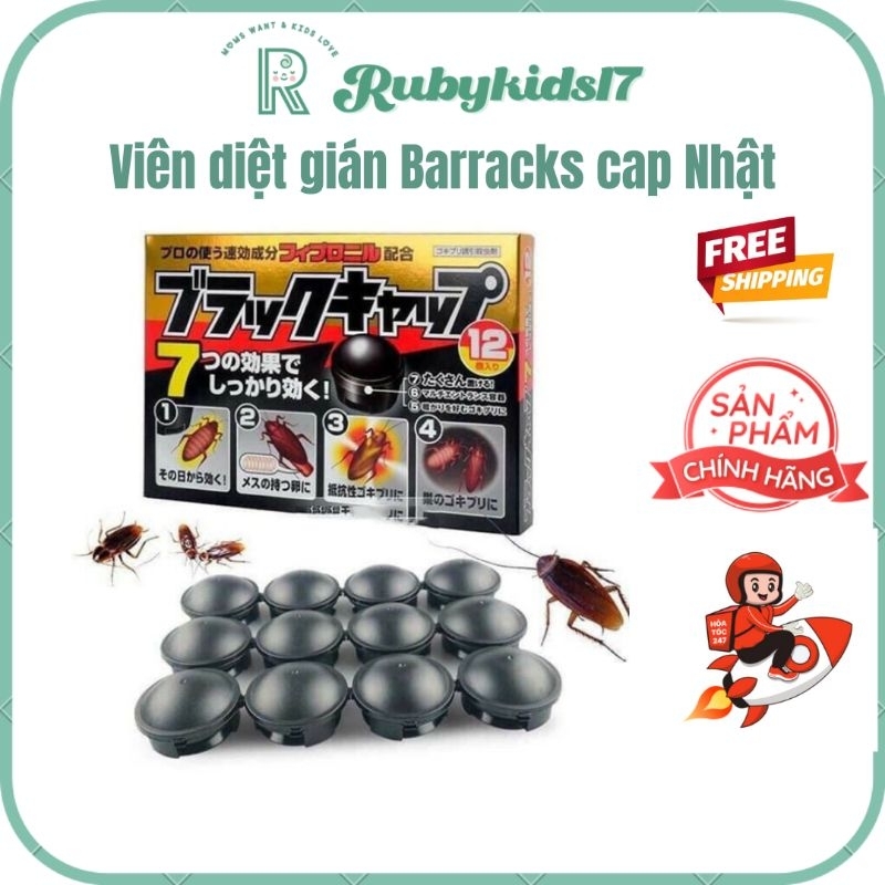 Viên diệt gián Barracks cap 12v nội địa Nhật