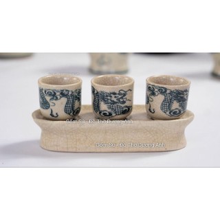 Bộ chén kỉ, bộ kỷ thờ men rạn đen