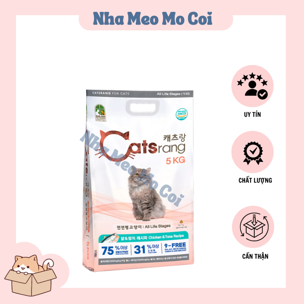 Thức ăn hạt cho mèo CATSRANG ,NUTRIPLAN 5Kg