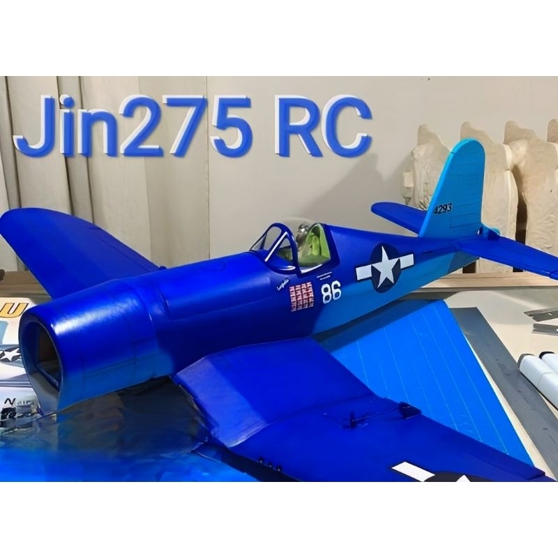 Bộ vỏ kit máy bay F4U Corsair sải 62 cm- 1 mét(Tặng đế gỗ,que gỗ'đế lỗ)