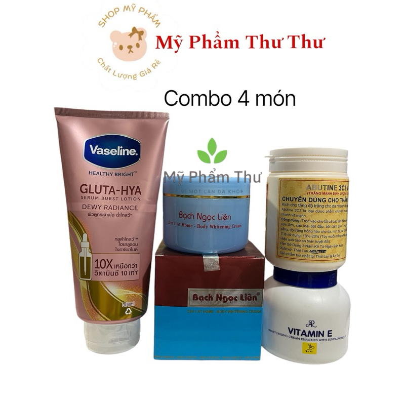 Combo Bạch Ngọc Liên  Vaseline  Abutine 3c3