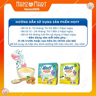 Váng sữa Hoff sữa non / óc chó / vani / hạt dẻ cho bé (lốc 4 hộp)