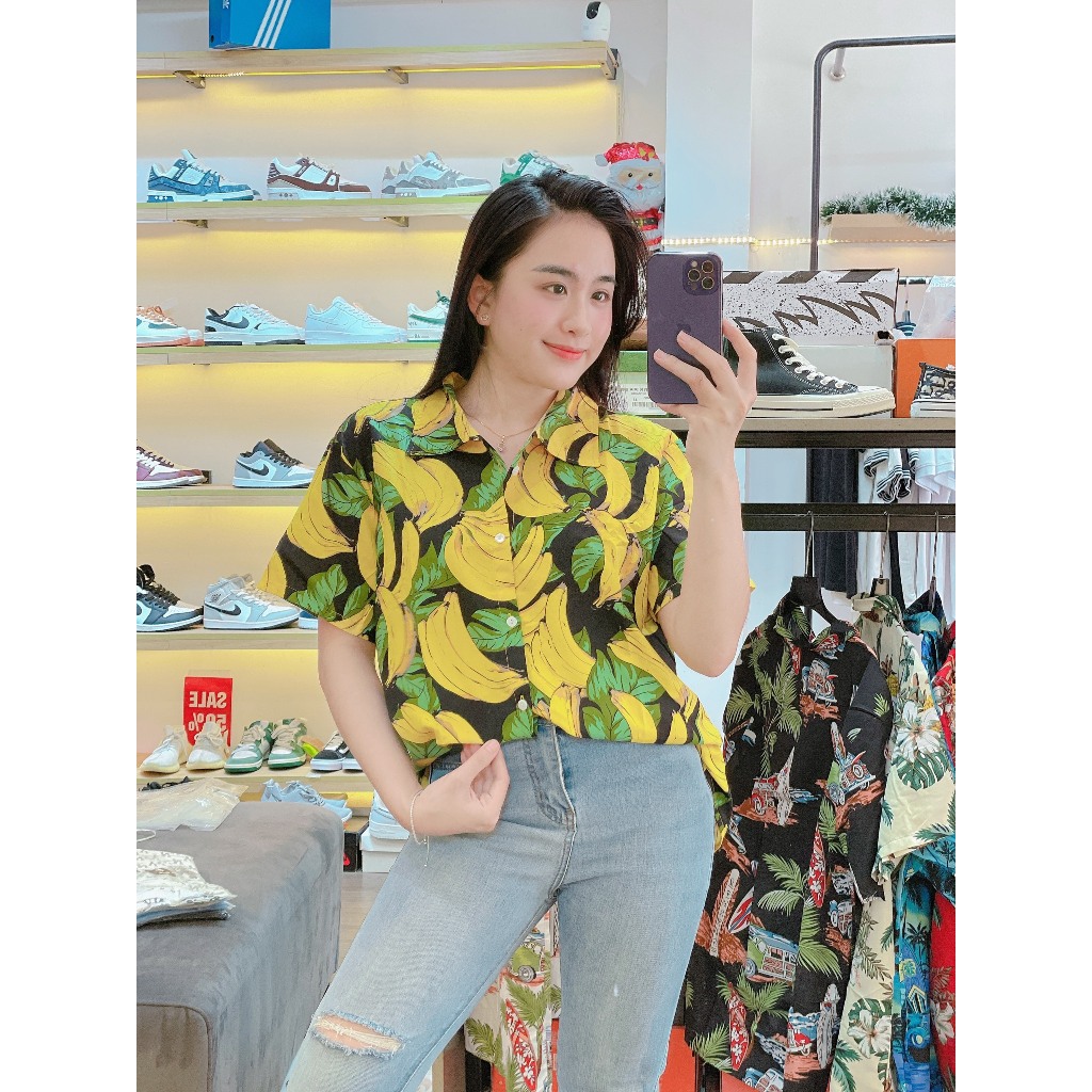 [Bigsize] ÁO SƠ MI HOA QUẢ