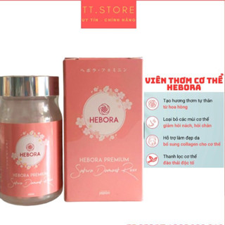 Viên Uống Tạo Mùi Thơm Cơ Thể Hebora Premium Sakura Damask Rose 60 Viên Nhật Bản.