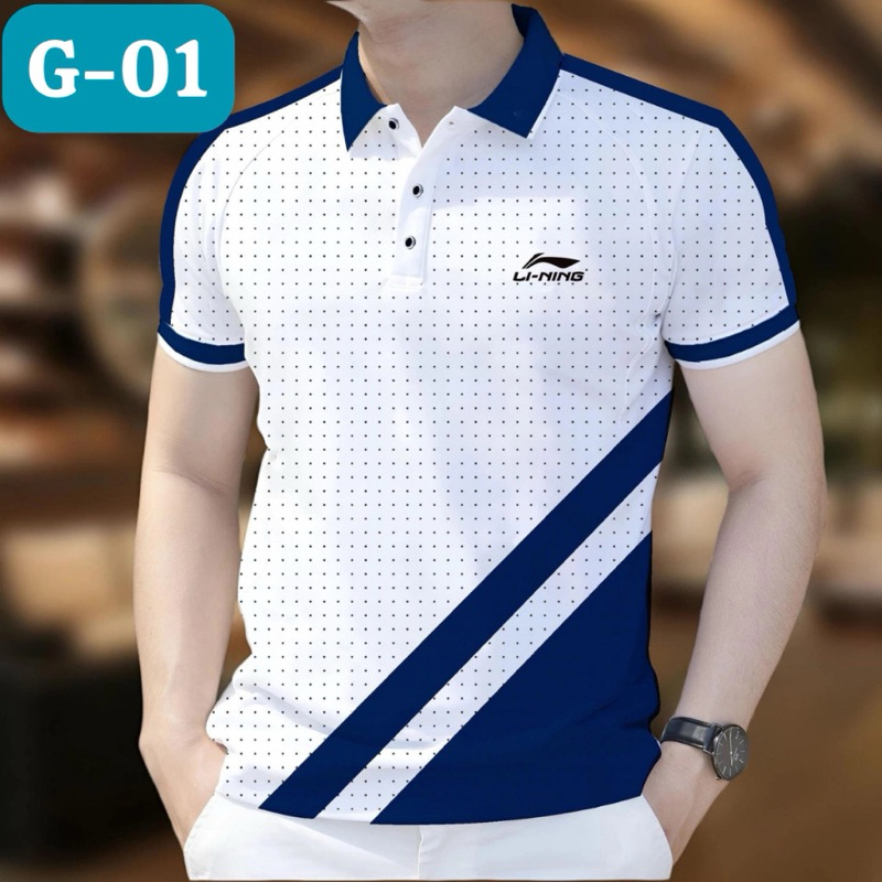 áo polo nam Li-Ning Áo Polo Cổ Bẻ LiNing Chất Cotton Co Dãn 4 Chiều Siêu Thoáng Mát , Áo Polo Nam Li