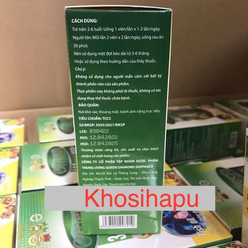 Viên uống Omega 369 diệp lục cần tây tinh dầu thông đỏ dầu gấc giúp sáng mắt