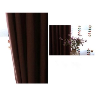Rèm vải thô tone màu nâu cafe