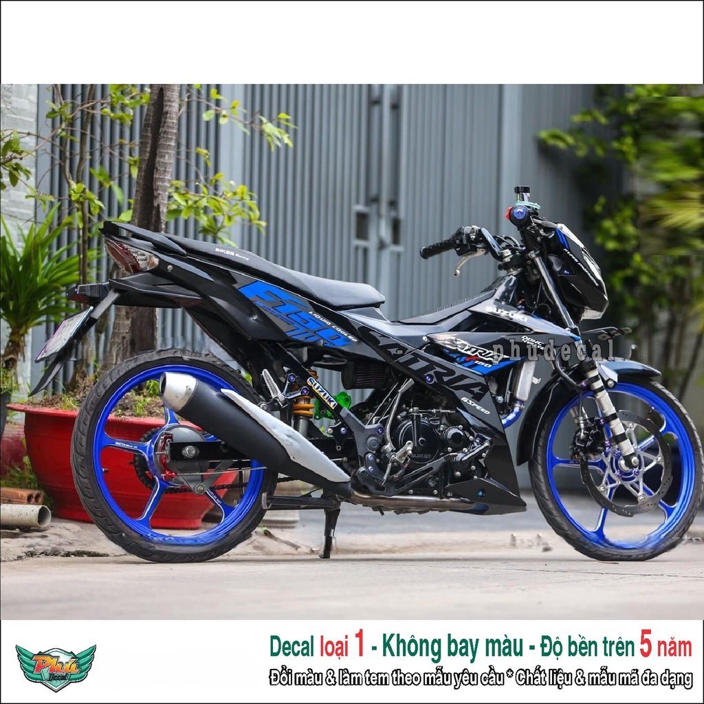 Tem rời satria xanh đen xám (2)