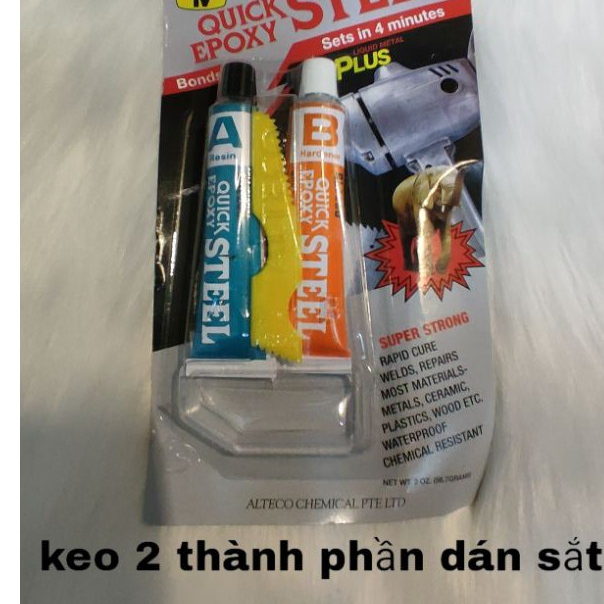 keo 2 thành phần AB - keo Quick Epoxy Steel