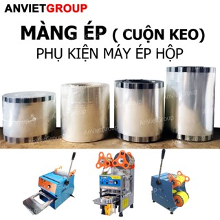 Cuộn màng keo nhựa nilon giấy bóng TRONG SUỐT dán đậy dập ép miệng ly cốc hộp tô bát An Việt