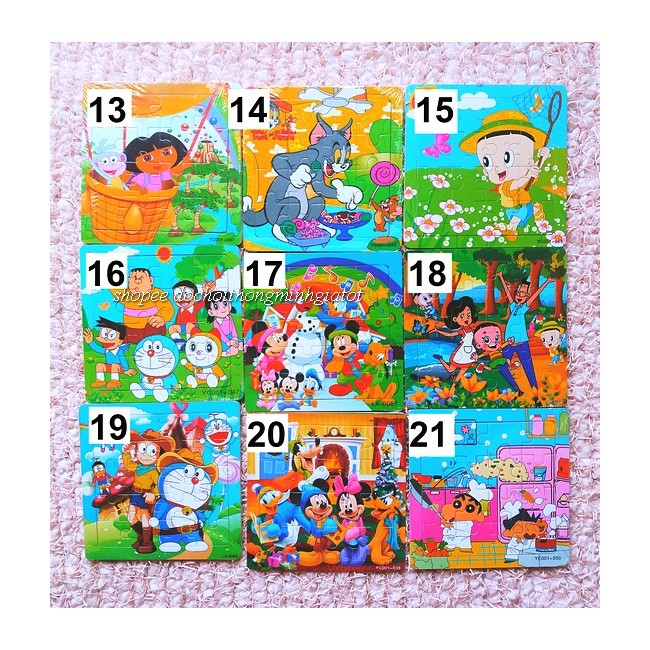 Ghép hình puzzle 16 miếng (16 mảnh)