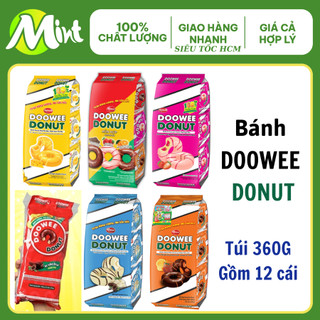   Túi 12 cái  Bánh Doowee Donut Nhiều Vị_Hỗn Hợp,Phô Mai,Socola,Socola Trắng,Cam.Shop Mint Mint. 