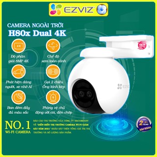 Camera ống kính kép Ezviz H80x 8MP+2MP chính hãng, màu ban đêm, xoay 360 độ