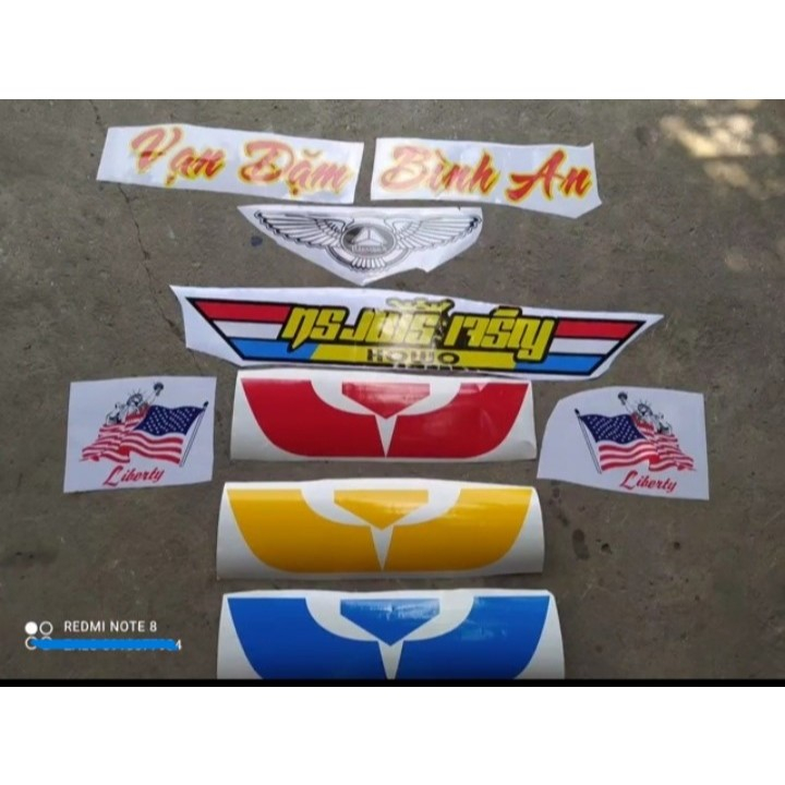 Tem decal dán trang trí xe tải Howo 371, 380. Tem dán cabin, tem dán hông Howo 371, 380