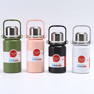 Bình Giữ Nhiệt Cup  Chất Liệu Inox 316 Cao Cấp Nắp Kèm Cốc Có Tấm Lọc Trà, Tay Cầm Tiện Lợi 1200ml