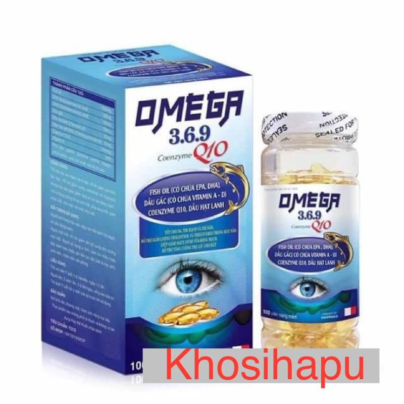 Viên DẦU CÁ OMEGA 369 Olive 100 viên chính hãng tốt cho mắt, tim mạch, da, tóc hiệu quả
