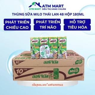 [Hỏa Tốc] Sữa MILO Thái Lan 165ml thùng 48 hộp cho trẻ em trên 2 tuổi vị ngon khó cưỡng - ATM MART