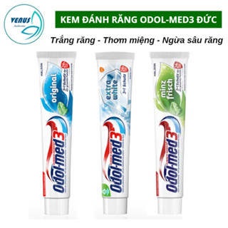  Kem đánh trắng răng Odol-med 3 Extra White Original 75ml - Mẫu Mới 2024 - Hàng nội địa Đức 