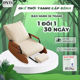 Ghế bập bênh thư giãn đọc sách, ghế tựa lưng bập bênh cao cấp khung chắc, đệm êm, ghế lười bập bênh bảo hành 36 tháng
