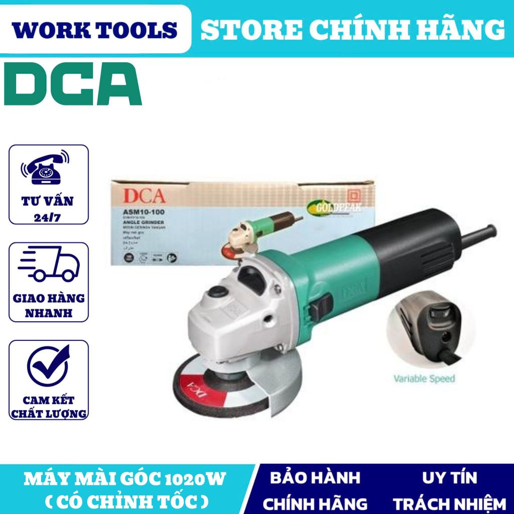 DCA MÁY MÀI GÓC 1020W ( CÓ CHỈNH TỐC ) ASM10-100S & ASM10-100