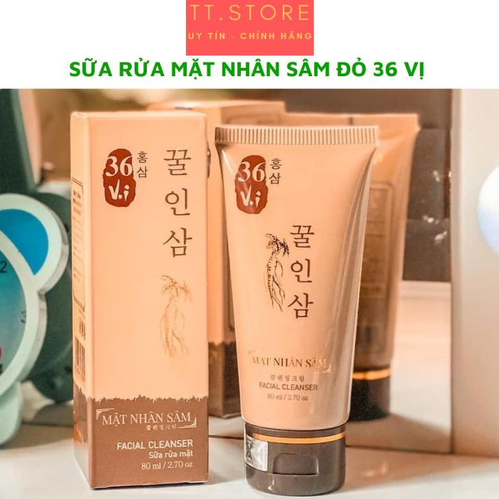 Sữa Rửa Mặt Nhân Sâm Cao Mụn Sâm Đỏ 36 Vị Meea Origin