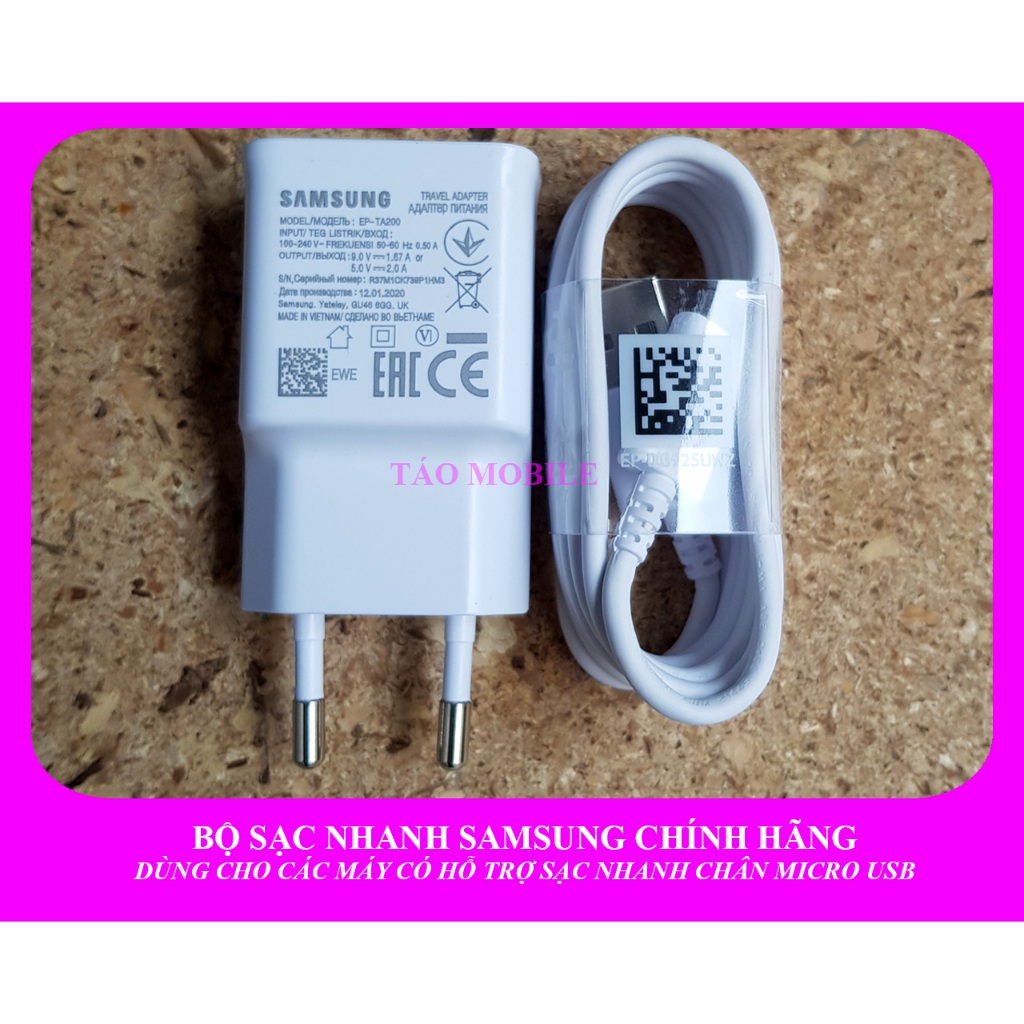 Bộ củ sạc nhanh Samsung Galaxy S7 Edge G935 | Galaxy S7 G930 chính hãng