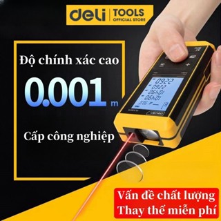Thước đo khoảng cách bằng tia laser Deli 50M chính xác, dễ sử dụng chuẩn xác từng mm
