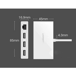 Bộ chia USB type C tích hợp cổng mạng LAN