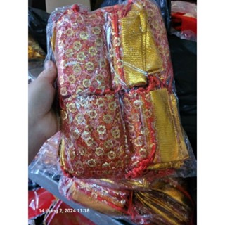 combo 100 túi lộc đỏ đựng vòng tay gạo muối KT 9x14cm