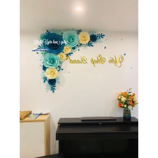 Set hoa giấy trang trí backdrop ( đủ màu ko kèm chữ , chữ riêng)