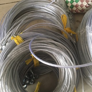 Dây cáp lụa bọc nhựa phi 3-4-5-6mm ( tính theo mét ) - Cáp Thép Thái Bình